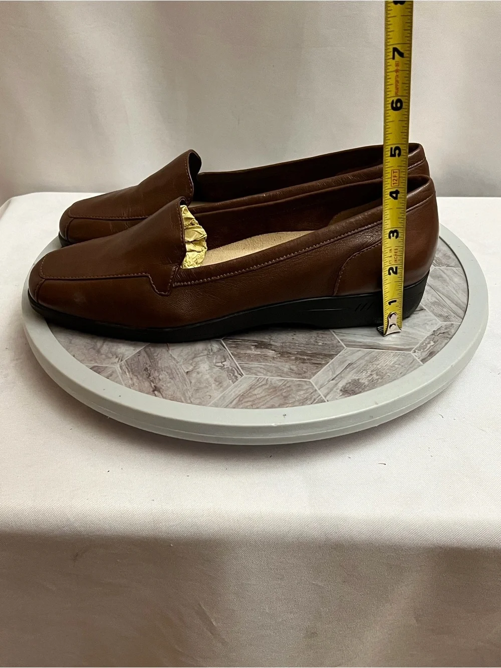 Easy Spirit Anti-Gravity Treasure Brown Leather Slip On Loafers Women’s 7.5 B
